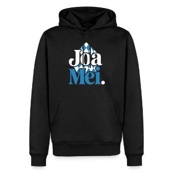 Joa Mei Bayerischer Sarkasmus Dialekt Egal Bayern - Männer Premium Bio Hoodie - Schwarz - Vorne - Nico (187cm)