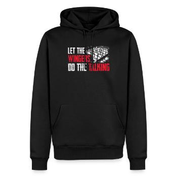 Tischfußballer Und Tischfußballer - Männer Premium Bio Hoodie - Schwarz - Vorne - Nico (187cm)