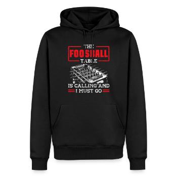 Tischfußballer Und Tischfußballer - Männer Premium Bio Hoodie - Schwarz - Vorne - Nico (187cm)