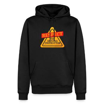 Fahrlehrer Respect L’instructeur de conduite - Sweat à capuche Premium bio Homme - noir - Devant - Nico (187cm)
