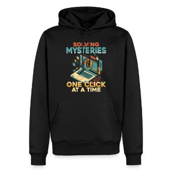 Digital Forensics One Click At A Time - Men’s Premium Organic Hoodie - black - Front - Nico (187cm)