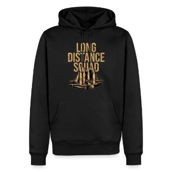 Langstreckenschießen Long Distance Squad - Männer Premium Bio Hoodie - Schwarz - Vorne - Nico (187cm)