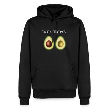 Avocado Liebe You're A Perfect Match Valentinstag - Männer Premium Bio Hoodie - Schwarz - Vorne - Nico (187cm)
