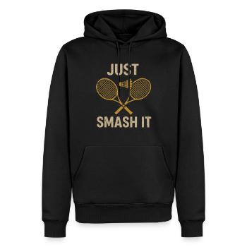 Einfach smashen! - Männer Premium Bio Hoodie - Schwarz - Vorne - Nico (187cm)