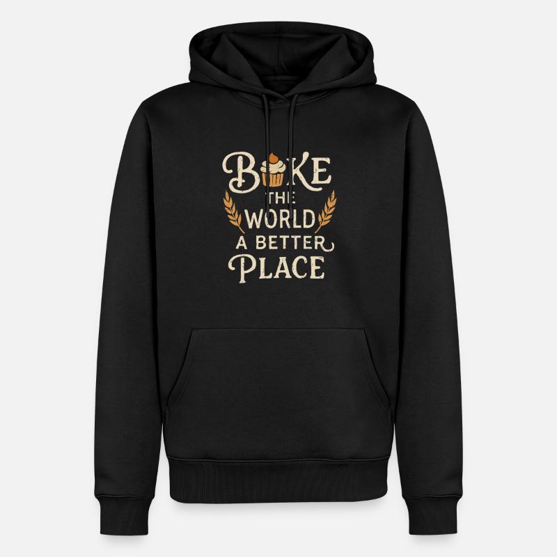Back dich glücklich! - Männer Premium Bio Hoodie - Schwarz