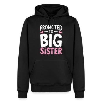 Promue Grande Sœur Sœur Sœur Drôle - Sweat à capuche Premium bio Homme - noir - Devant - Nico (187cm)
