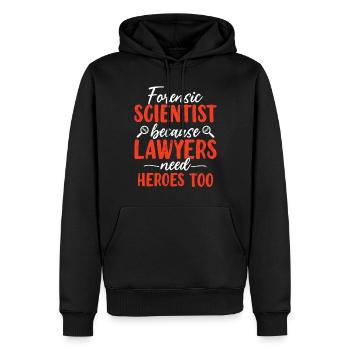 Forensiker Pathologe Lustige Beweise - Männer Premium Bio Hoodie - Schwarz - Vorne - Nico (187cm)