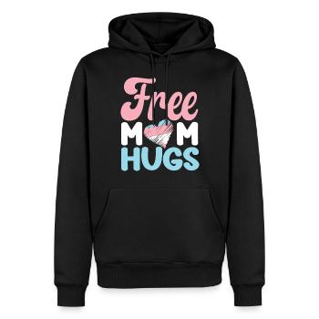 Fierté LGBT transgenre - Sweat à capuche Premium bio Homme - noir - Devant - Nico (187cm)