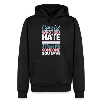 Transgender Trans LGBT Pride - Männer Premium Bio Hoodie - Schwarz - Vorne - Nico (187cm)
