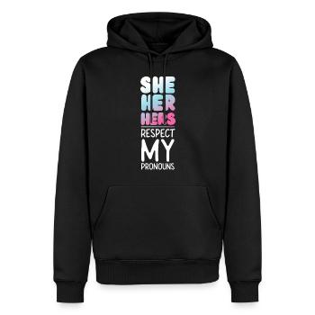 Transgender Trans LGBT Pride - Männer Premium Bio Hoodie - Schwarz - Vorne - Nico (187cm)
