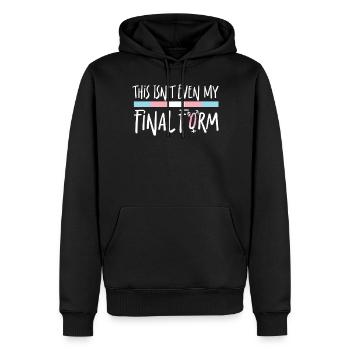 Transgender Trans LGBT Pride - Men’s Premium Organic Hoodie - black - Front - Nico (187cm)