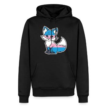 Fierté LGBT transgenre - Sweat à capuche Premium bio Homme - noir - Devant - Nico (187cm)