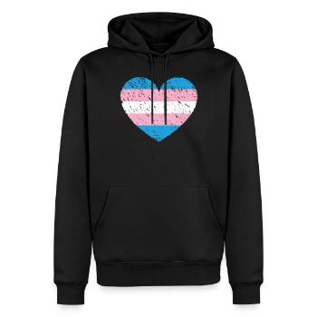 Transgender Trans LGBT Pride - Männer Premium Bio Hoodie - Schwarz - Vorne - Nico (187cm)
