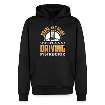 Driving School Driving Instructor - Men’s Premium Organic Hoodie - black - Front - Nico (187cm)