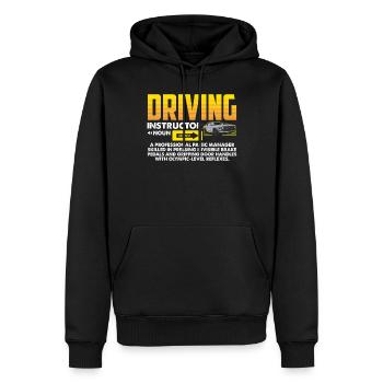 Fahrschule Fahrlehrer - Männer Premium Bio Hoodie - Schwarz - Vorne - Nico (187cm)