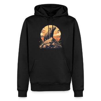 Ratten Ratte - Männer Premium Bio Hoodie - Schwarz - Vorne - Nico (187cm)