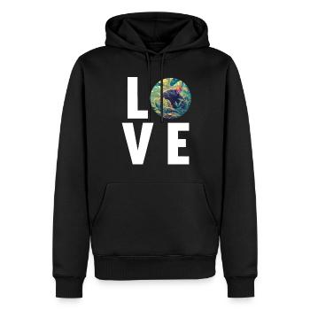 Ratten Ratte - Männer Premium Bio Hoodie - Schwarz - Vorne - Nico (187cm)
