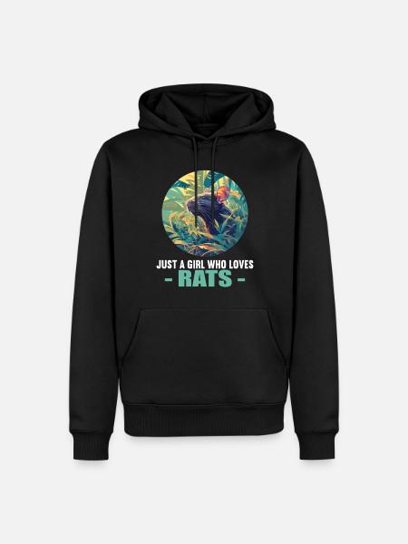 Ratten Ratte - Männer Premium Bio Hoodie - Schwarz