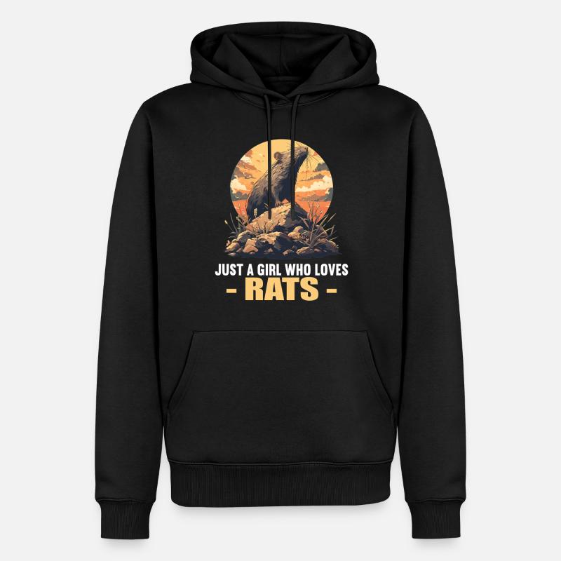 Ratten Ratte - Männer Premium Bio Hoodie - Schwarz