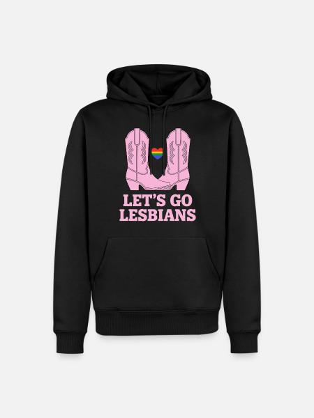 Let's Go Lesbians Lesbian - Men’s Premium Organic Hoodie - black