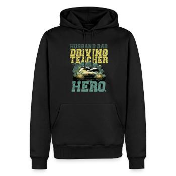 Fahrlehrer Fahrschullehrer Driving Teacher Dad - Männer Premium Bio Hoodie - Schwarz - Vorne - Nico (187cm)