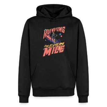 Marathon Marathons Coureurs Running - Sweat à capuche Premium bio Homme - noir - Devant - Nico (187cm)