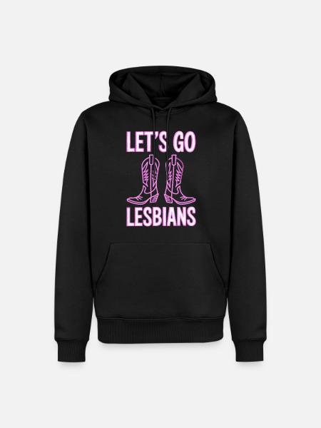 Let's Go Lesbians Lesbian - Men’s Premium Organic Hoodie - black