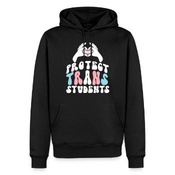 Fierté LGBT transgenre - Sweat à capuche Premium bio Homme - noir - Devant - Nico (187cm)