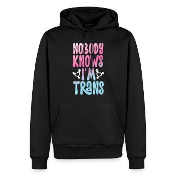 Transgender Trans LGBT Pride - Männer Premium Bio Hoodie - Schwarz - Vorne - Nico (187cm)