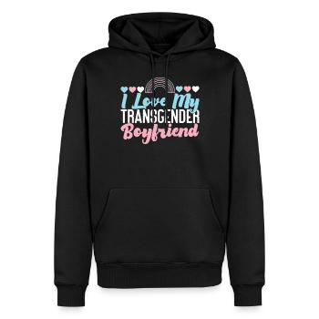 Transgender Trans LGBT Pride - Männer Premium Bio Hoodie - Schwarz - Vorne - Nico (187cm)