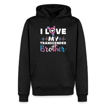 Transgender Trans LGBT Pride - Männer Premium Bio Hoodie - Schwarz - Vorne - Nico (187cm)