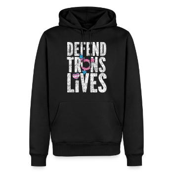 Transgender Trans LGBT Pride - Männer Premium Bio Hoodie - Schwarz - Vorne - Nico (187cm)