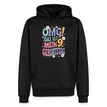 9. Geburtstag Mädchen Das Ist Mein 9. Geburtstag - Männer Premium Bio Hoodie - Schwarz - Vorne - Nico (187cm)