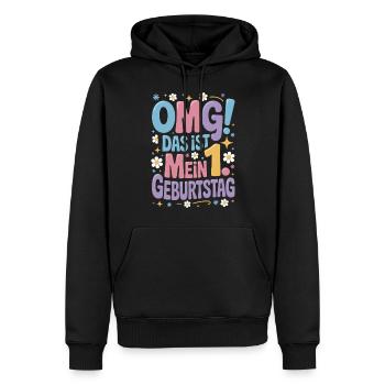 1. Geburtstag Mädchen Das Ist Mein 1. Geburtstag - Männer Premium Bio Hoodie - Schwarz - Vorne - Nico (187cm)