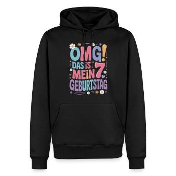 7. Geburtstag Mädchen Das Ist Mein 7. Geburtstag - Männer Premium Bio Hoodie - Schwarz - Vorne - Nico (187cm)