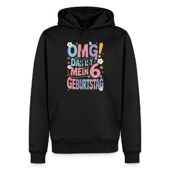 6. Geburtstag Mädchen Das Ist Mein 6. Geburtstag - Männer Premium Bio Hoodie - Schwarz - Vorne - Nico (187cm)