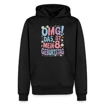 8. Geburtstag Mädchen Das Ist Mein 8. Geburtstag - Männer Premium Bio Hoodie - Schwarz - Vorne - Nico (187cm)
