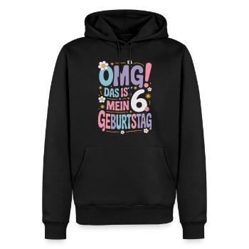 6. Geburtstag Mädchen Das Ist Mein 6. Geburtstag - Männer Premium Bio Hoodie - Schwarz - Vorne - Nico (187cm)