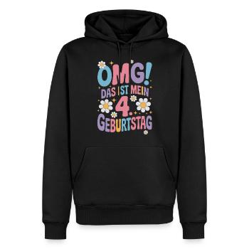 4. Geburtstag Mädchen Das Ist Mein 4. Geburtstag - Männer Premium Bio Hoodie - Schwarz - Vorne - Nico (187cm)
