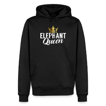 Cadeaux d’amoureux des éléphants - Sweat à capuche Premium bio Homme - noir - Devant - Nico (187cm)