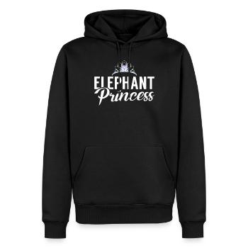 Cadeaux d’amoureux des éléphants - Sweat à capuche Premium bio Homme - noir - Devant - Nico (187cm)