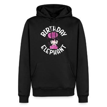 Cadeaux d’amoureux des éléphants - Sweat à capuche Premium bio Homme - noir - Devant - Nico (187cm)