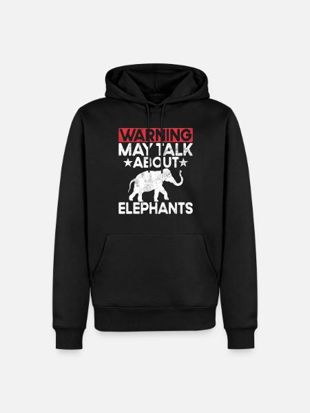 Elephant Lovers Gifts - Männer Premium Bio Hoodie - Schwarz