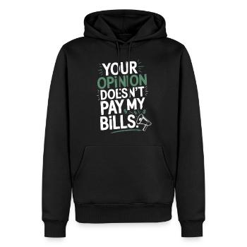L’opinion de l’entrepreneur ne paie pas mes factures Freelance - Sweat à capuche Premium bio Homme - noir - Devant - Nico (187cm)