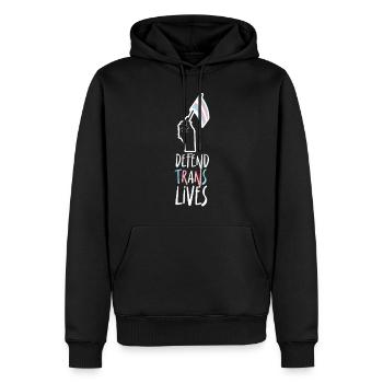 Transgender Trans LGBT Pride - Männer Premium Bio Hoodie - Schwarz - Vorne - Nico (187cm)