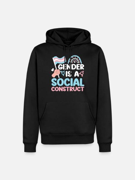 Fierté LGBT transgenre - Sweat à capuche Premium bio Homme - noir
