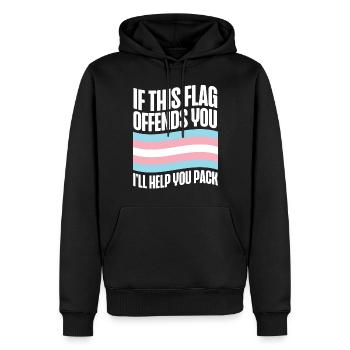 Transgender Trans LGBT Pride - Männer Premium Bio Hoodie - Schwarz - Vorne - Nico (187cm)