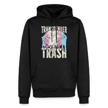 Transgender Trans LGBT Pride - Männer Premium Bio Hoodie - Schwarz - Vorne - Nico (187cm)