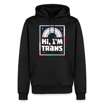Transgender Trans LGBT Pride - Männer Premium Bio Hoodie - Schwarz - Vorne - Nico (187cm)