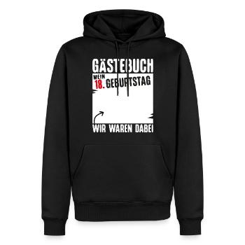 T-Shirt 18. Geburtstag Junge Lustiges Geschenk 18. - Männer Premium Bio Hoodie - Schwarz - Vorne - Nico (187cm)